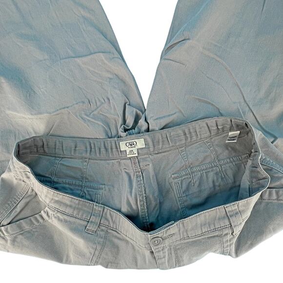 Cato Woman Capri Drawstring Hem Pants Pockets Plus Size 20W 98% Cotton Gray - Picture 6 of 15